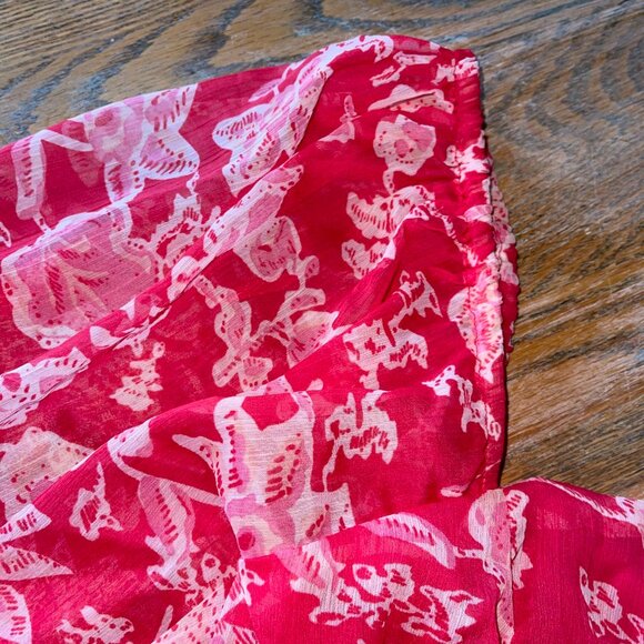 SIM & SAM red print dress - Picture 4 of 7